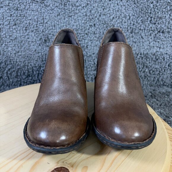 Born Shoes Breckin Ankle Pump Womens Size 8.5 Brown Leather Slip On Booties - Picture 2 of 9